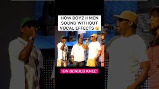 How Boyz II Men Sound Without Vocal Effects! 😵 ‘On Bended Knee’ #boyziimen #rnb