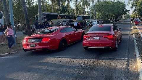 MUSTANG VS RS3 !!! ARRANCONES IXTAPA ZIHUATANEJO /...