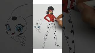 REVERSE Coloring Miraculous Ladybug & Tikki 🐞✨ #reversecoloring #coloringtime #markers #miraculous