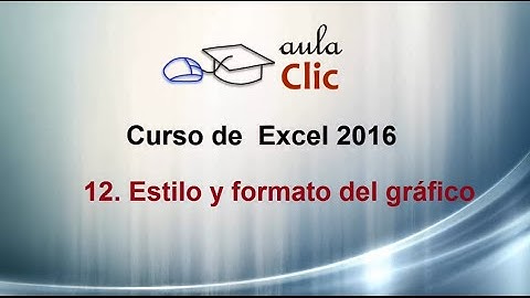 Curso de Excel 2016. 12.3. Estilo y formato de los gráficos.