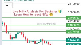 Live Nifty Analysis For Beginner 🔰, Learn How to react Nifty 🧐