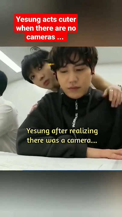 Yesung acts cuter when there are no cameras ...