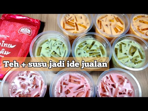 Resep Thai Tea Jelly Ekonomis Buat Jualan !! Ide Jualan Modal Kecil Untung Banyak