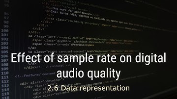 Effect of sample rate on digital audio quality (GCSE / A Level Computer Science)