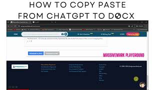 Massivemark: Effortlessly Copy and Paste from ChatGPT to Docx ( Table, Equation, Math, text, code)