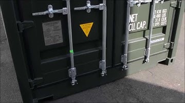 How to open and close a shipping container door - 60 second video