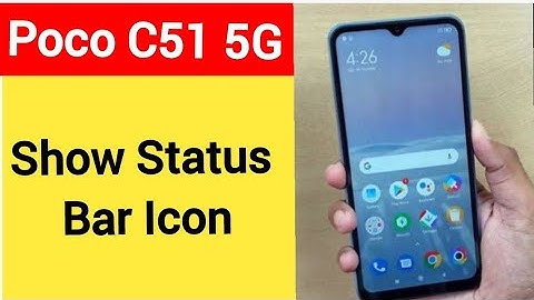 How to show status bar icon, Poco C51 5G status bar icon Kaise lagaen