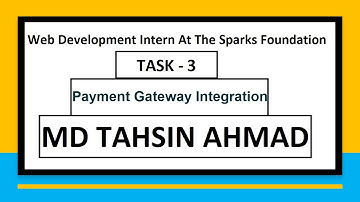 GRIP APRIL21 | The Spark Foundation | Task 3 Payment Gateway Integration.