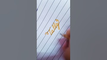 Tally 👌👌 in cursive writing #ytshort #youtubeshorts @Calligraphy Shorts