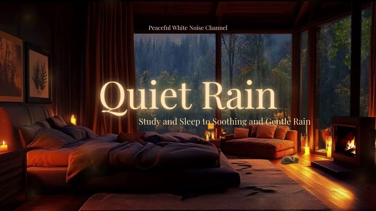Quiet Rain on a Window at Night (10 Hours) | Soft Rain Sounds for Sleep, Study & Relaxation