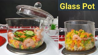 Glass Cooking Pot With Lid Heat resistant Borosilicate Glass - Temu