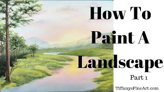 #31: Landscape Time Lapse | Realistic oil painting tutorial. How to paint with acrylics.