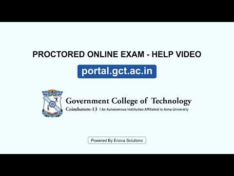 Proctored Online Exam Help Video