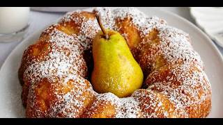 Buttery Pear Bundt Cake with Cinnamon Streusel Swirl