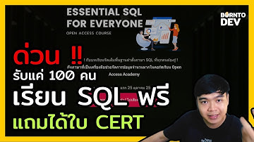 👨‍💻 มาเรียน SQL แบบภาษาไทยฟรี ๆ  แถมได้ Certificate กัน ! - Essential SQL for Everyone