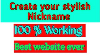 How to create a stylish Nickname ✓  | Best Website Ever |  Nickfinder. Com screenshot 1