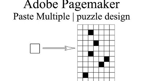 Paste multiple | puzzle design in Adobe PageMaker
