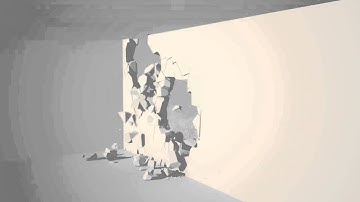 3D Animation Wall Break with 3 Bullet Break//Thinking Particles