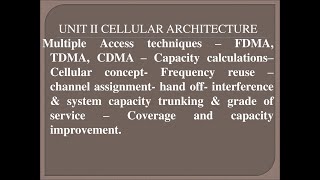 Wireless Communication- Multiple access Techniques