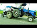 Sonalika 60 Rx get Puncher Pulling by Eicher 380 Tractor