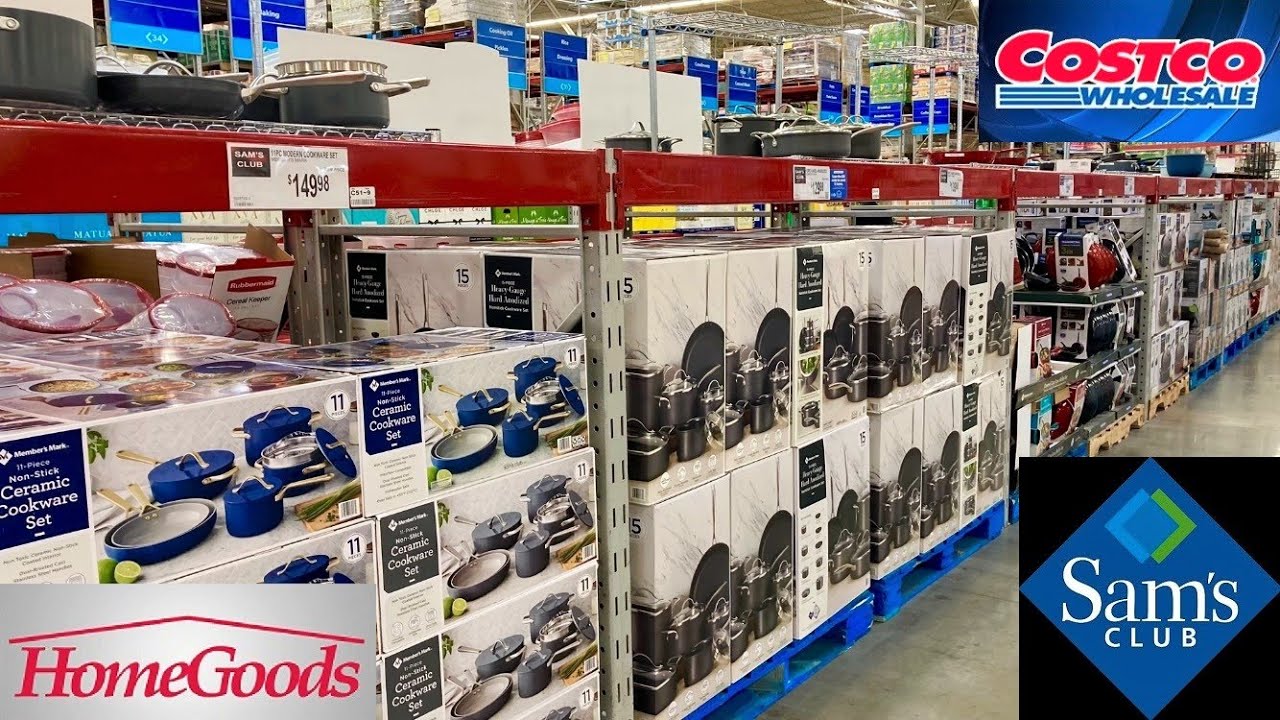 SAM'S CLUB COSTCO HOMEGOODS KITCHENWARE DINNERWARE COOKWARE SHOP WITH