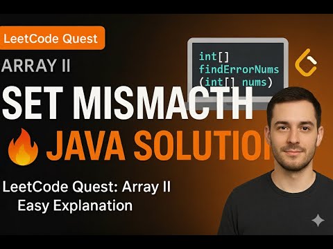 Set Mismatch solution in Java | LeetCode Quest Array II