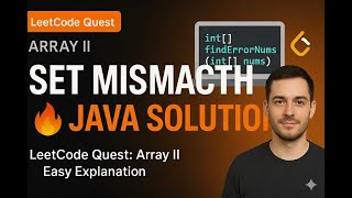 Set Mismatch solution in Java | LeetCode Quest Array II