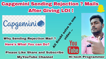 Why is Capgemini sending rejection mail AnalystA4 after LOI ! All things Explained in one video.