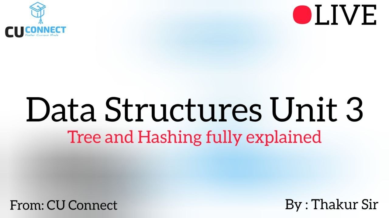 Data Structure Trees & Hashing Full One shot Live || Engineering ,IT ...