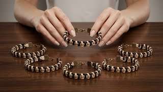 Don't throw away your extra threads ⛔️ make this easy bracelet at home🏡| DIY bracelet | Thread Art 