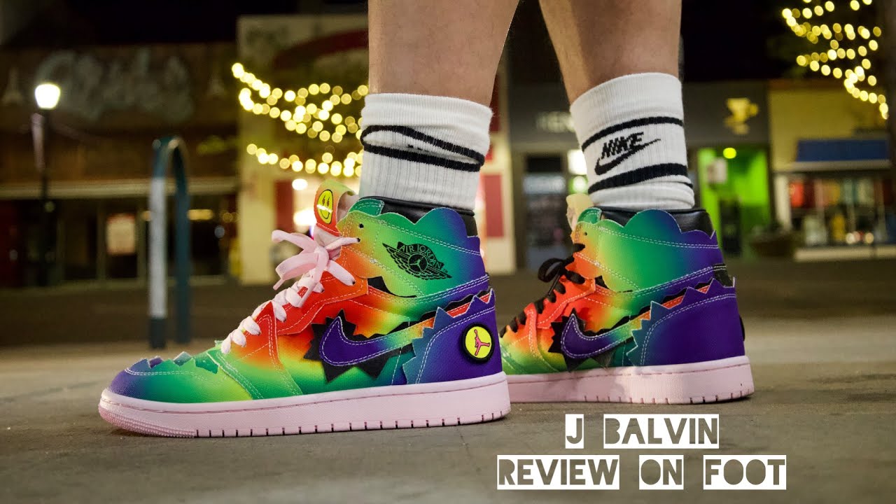 人気話題コラボ！Nike x J Balvin Air Jordan 1 Retro High J BALVIN x Air Jordan 1 REVIEW & On Feet - YouTube