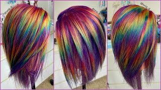 HOW TO DO HOLOGRAPHIC PRISM RAINBOW HAIR COLOR