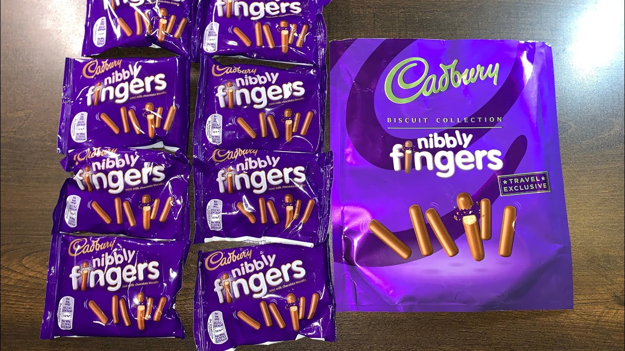 Cadbury Biscuit Collection Nibbly Fingers - Unboxing - Review - ASMR - Travel Exclusive - 8 Mini Bag