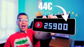 ☝️Contador de SUSCRIPTORES de YouTube 💯y mucho más ¡Por 50$! - Ulanzi Smart Pixel Clock