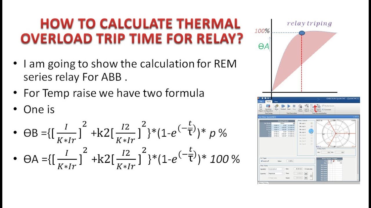 thermal overload trip time calculator