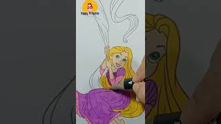 COLORING PRINCESS RAPUNZEL | How to Coloring Princess Rapunzel | Princess Disney | Princess rapunzel