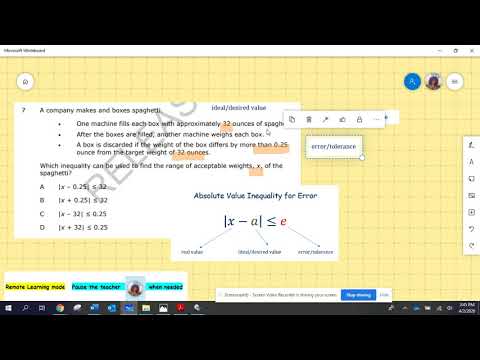 Dr.P Absolute Value #error world-problems Math 3 NC EOC #7 DOK 2