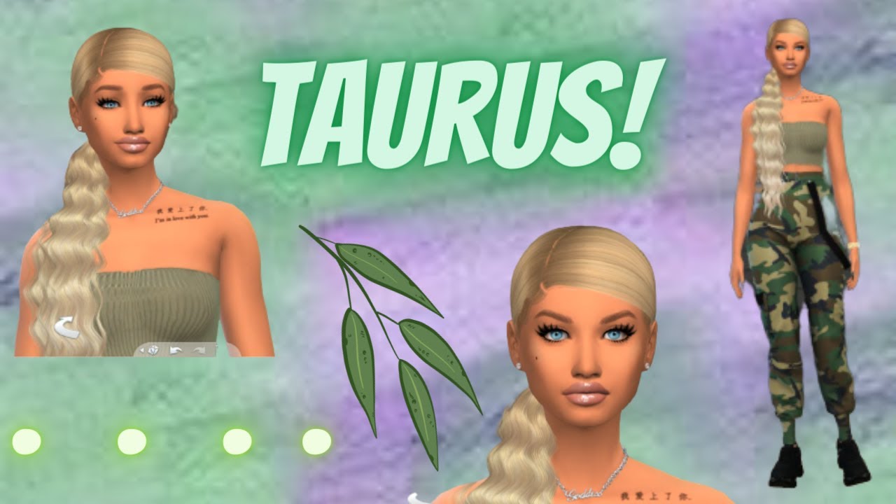 The Sims 4 CAS Zodiac Sign's Power Color TAURUS Is GREEN! YouTube