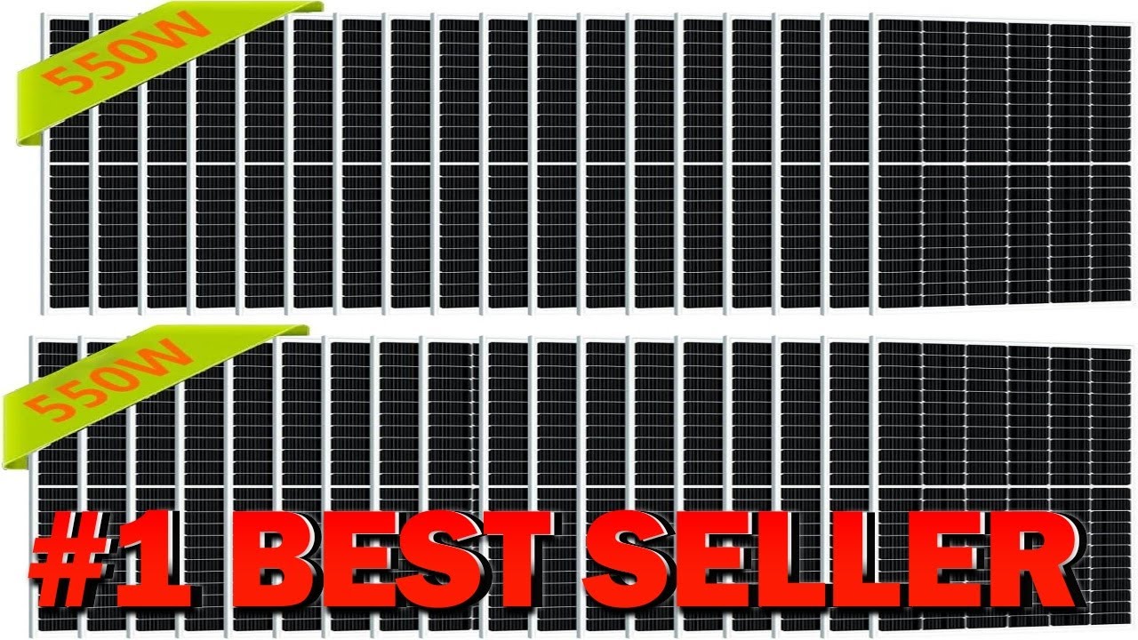 Solar Panels 550W Bifacial Mono 21.5% High Efficiency Solar Module PV Power Charger - B0DS5Q3RXQ