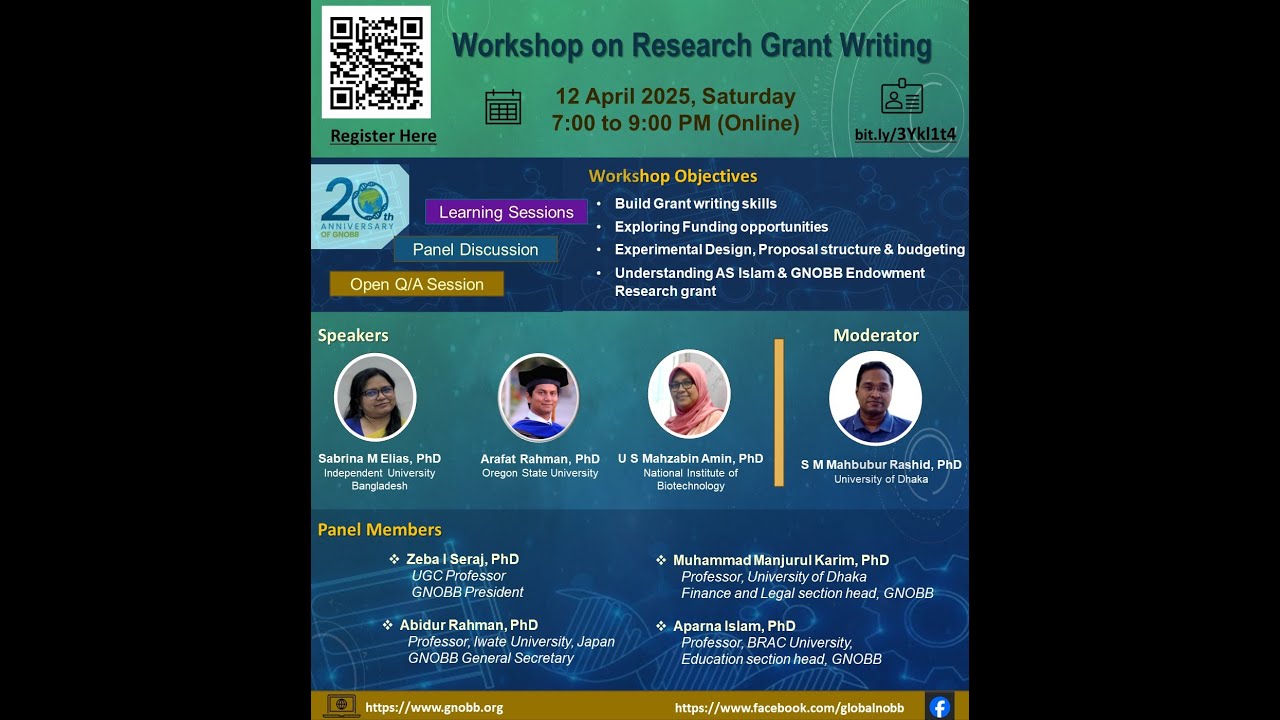 GNOBB Research grant Proposal Writing Workshop (Part 5) : Panel ...