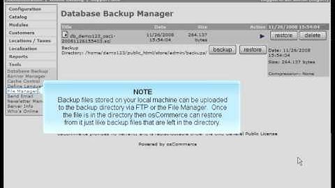 Managing database backups by Host4Go Tutorials