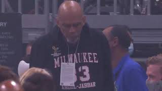 Kareem Abdul Jabbar, Oscar Robertson, Jon McGlocklin from '71 Bucks Championship are in the Building