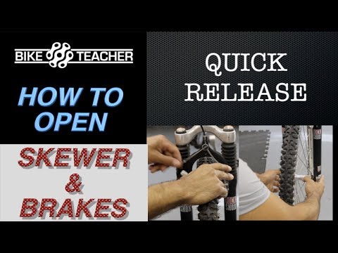 How to open a quick release on brakes and bike wheels. Part 1on bike disassembly.