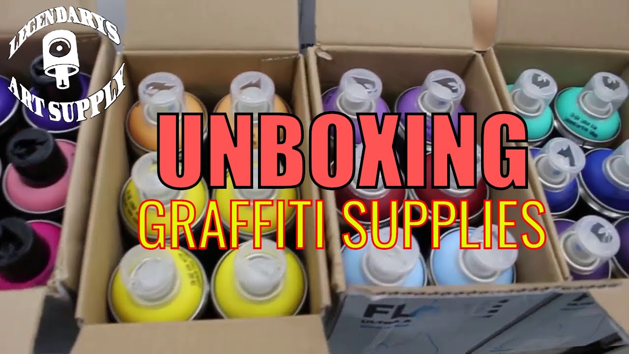 Huge Graffiti Supplies Shipment Unboxing YouTube