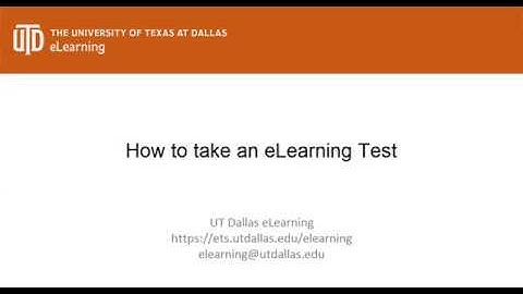How to Take an eLearning Test