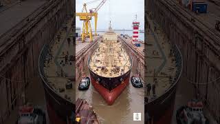 How Giant Oil Tankers Are Built | Massive Shipbuilding Process 🚢 #shorts