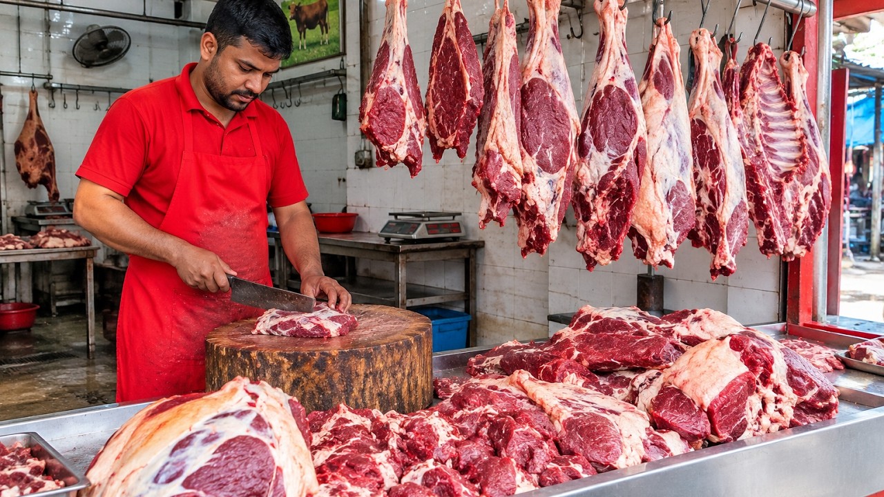 Daily Butcher Work | Cutting and Preparing Beef - YouTube