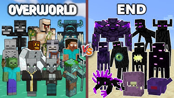 OVERWORLD vs END - Minecraft Mob Battle