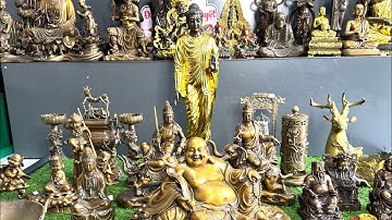 Văn Thù - Phổ Hiền, Phật Di Lặc, đỉnh lư trúc, chảo đồng, chuông đồng xưa