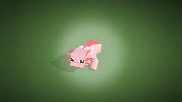 Voxel Axolotl 3D Model